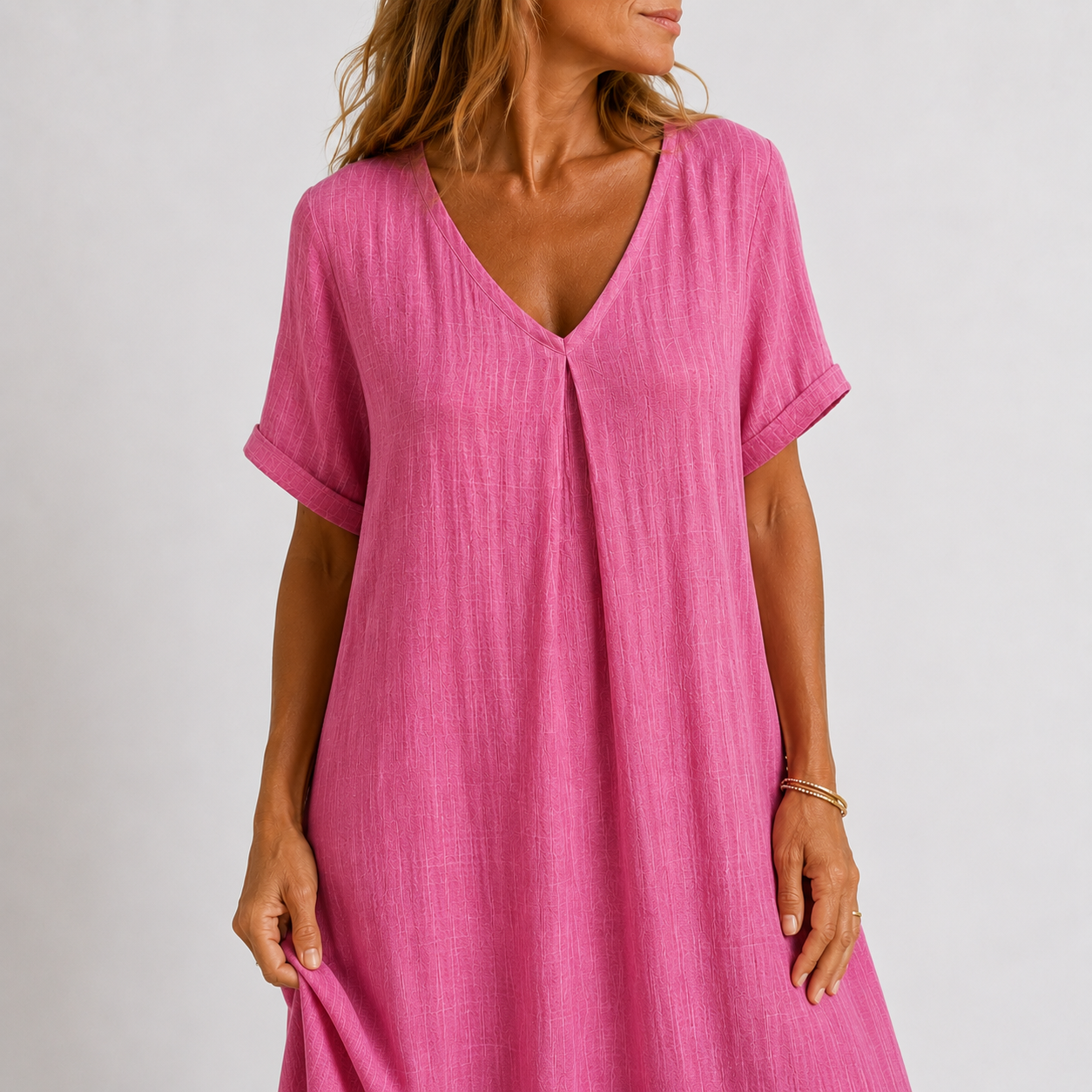 Violeta - Vestido largo y vaporoso de lino