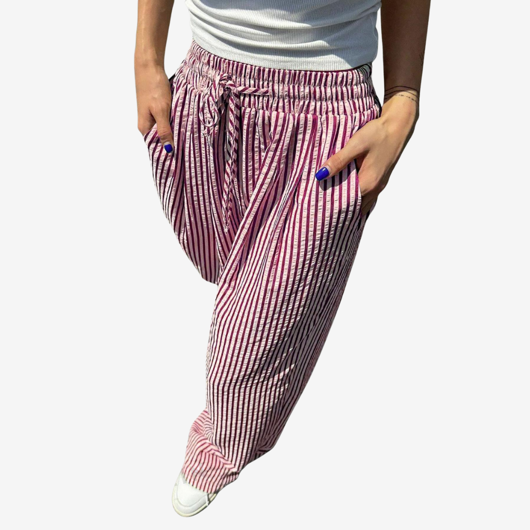 Zara | Pantalones informales a rayas