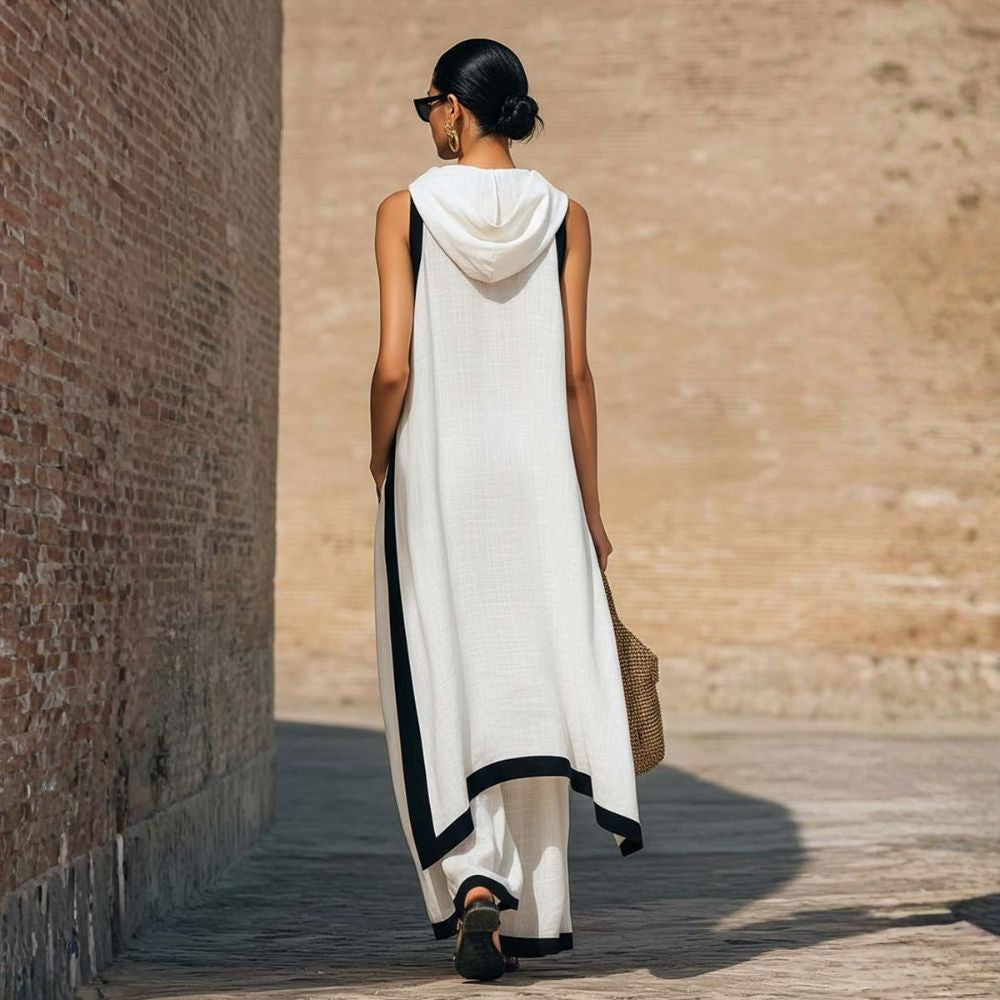 Valeria | Conjunto Asimétrico de Lino Elegante