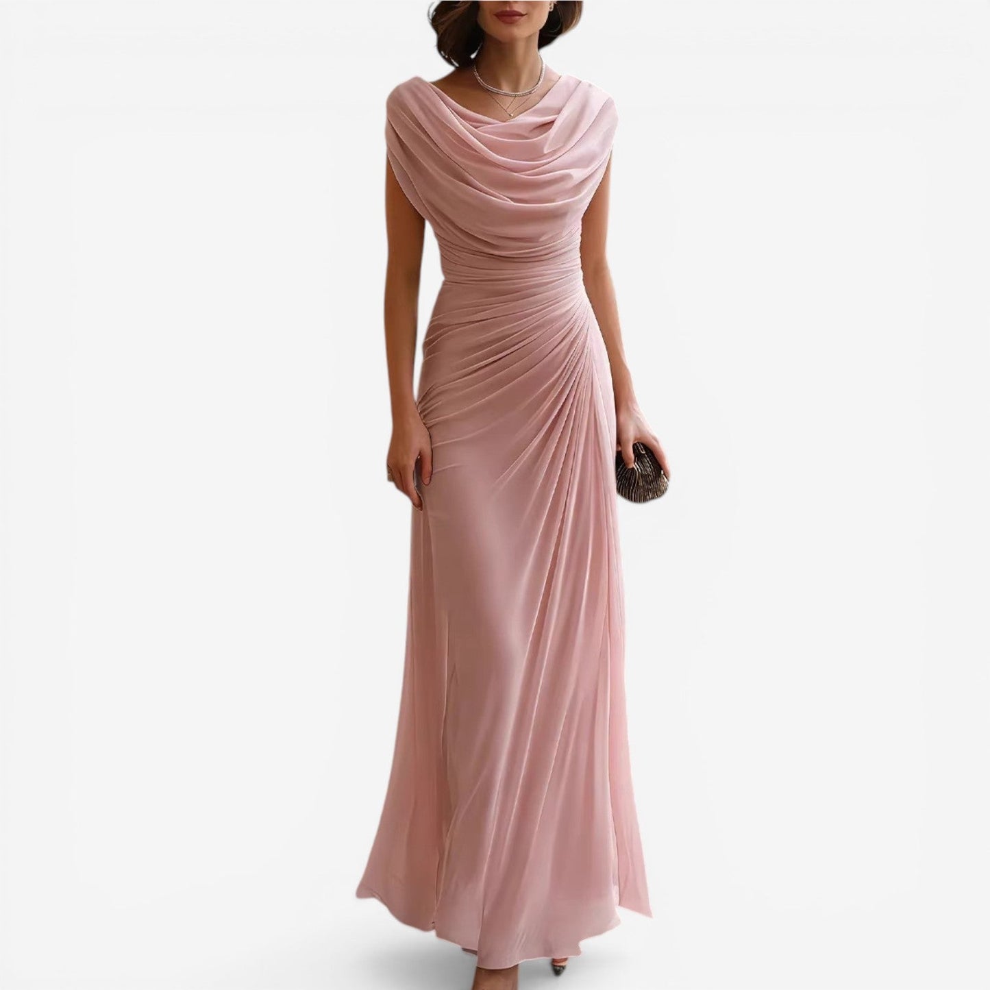 Charmaine | Vestido largo plisado