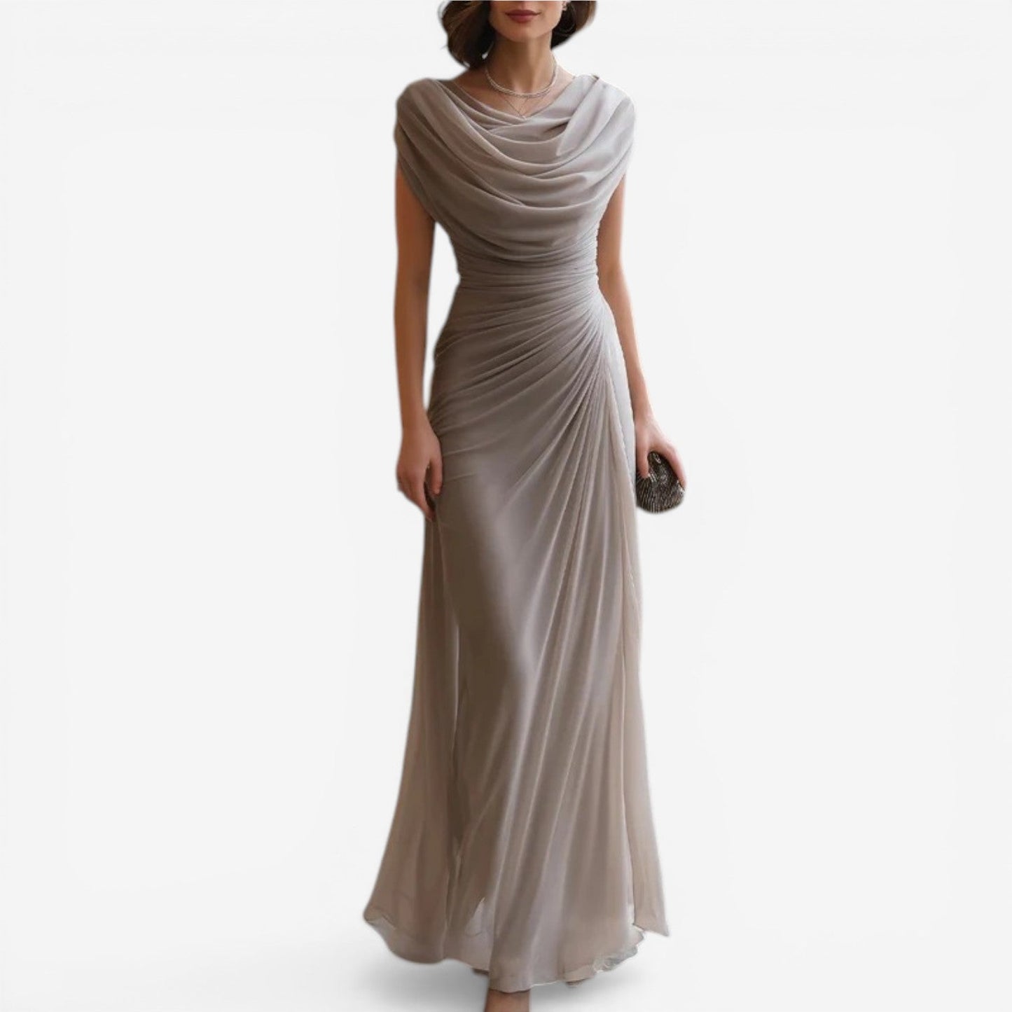 Charmaine | Vestido largo plisado