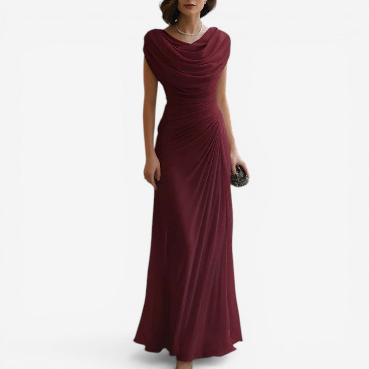 Charmaine | Vestido largo plisado